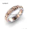 Solitaire Ring Sale Natural Elegant Rose Golden Beauty Flower Jewelry Size Gift 610 Drop Delivery Dhkyf