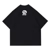 Men's T Shirts Men Streetwear Hip Hop Oversized Shirt Harajuku Kanji Letters Embroidery 2023 Loose Tshirt Cotton Tops Tees Black