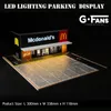 3Dパズルジオラマ1 64モデルカーファーストフード駐車場LED照明車両ディスプレイコレクション230616