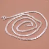 Цепочки Real 999 Fine Silver 2mm Weat Link Counglace 19,7 "M Clasp 6-8G