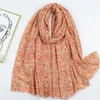 Halsdukar 2023 Luxury Cotton Viscose Fringe Scarf For Women Hijab Beach Stoles Gold Polka Floral Shawl Wraps Female Echarpe Bufandas Femme