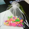 Jewelry Pouches 100pcs 11 Kinds Sizes White Fabric Gift Bags For Wedding Christmas Birthday Organza Drawstrings Yarn