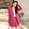 Women's Tracksuits Fashion Casual Blazer Women Business Suits 2 Piece Shorts And Jacket Set Ladies Work Female Office Uniform Style