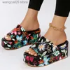 Slippers Vrouwen Beac 2023 Zomer Mode Bohemen Wiggen Slippers Voor Vrouwen Platform Hoge Hakken Slippers Vrouwen Casual Schoenen t230711