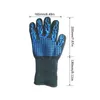 Nouveau 800 degrés ignifuges gants résistants à la chaleur BBQ four gants Silicone four mitaines Barbecue chaleur Lnsulation micro-ondes gants