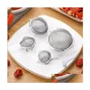 Tea Strainers Stainless Steel Infuser Teapot Tray Spice Strainer Herbal Filter Teaware Accessories Kitchen Tools Drop Delivery Home Dhmue