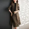 Two Piece Dress Winter Formal Skirt Suit Women Female Black Apricot Coffee Long Sleeve Set Office Wear Ladies Work Blazer 230617