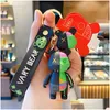 Portachiavi di marca di giochi di film Cartoon Half Skl Body Bear Keychain Fashion Animal Portachiavi Catene per auto Holder Bag Ciondolo Charm Keyfobs Dhjr7