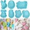 Moules de cuisson 45 Pcs Pâques Cookie Cutter Moule Oeufs Lapin Poussin Biscuit Fondant Moule Pour La Maison Partie Gâteau Décor DIY Outil 230616