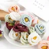 Fleurs séchées 10 pièces fausses Roses de thé en soie Scrapbook bricolage pour noël décoration de la maison fête de mariage jardin artificiel