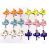 Charms 10Pcs Ciondolo con ciondolo in smalto Collana con catena in oro Girocollo per donna Ragazzi Ragazze Gioielli Drop Delivery Risultati Componenti Dhgarden Dhmxy