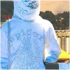 Hoodiemen's Hoodies Bluz Fashion Classic Mens Print White Hoodie Men Men Web Spider 555555 Tkanina Młody Thu Dhigz 33ess