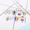 Party Favor Rainbow LGBT Party Brosch Cartoon Heart Flag Star Enamel Pins Pride Badge Lover Kläder LAPEL PIN Gifts Q211