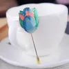 Brooches 2023 Fashion Jewelry Korean Enamel Pin Metal Wedding Tulip Flower Brooch Men Lapel Suit Safety For Women