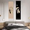 Tapestries Moon Phase Tapestry Wall Hanging Botanical Floral Wall Tapestry Hippie Flower Wall Carpets Dorm Decor Starry SkyCarpet 230616