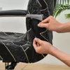 Stol täcker Elastic Computer Office-stol Täck Floral Tryckt Anti-Dirty Rotating Stretch Gaming Desk Seat Stol Slipcover för fåtölj 230616