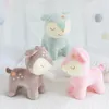 Plush Dolls 1pc 28cm Cartoon Deer plush toy soft animal stuffed doll home decor kawaii Lovely gift flower Child girl Valentines Day good 230617