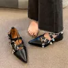 Sandaler 2023 Brand Women's Fashion All-Match Low Heels Casual Slip-On Shoes Point Toe Light Dress