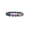 Perlé 8Mm Bijoux Naturels Bracelet Élastique Brins Prier Pierre Volcanique Méditation Tête De Bouddha Hommes Et Femmes Huile Essentielle Aromather Dhptu