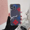 Luxurys Designer Electroplated TPU Phone Case for iPhone 14 13 12 Pro Max 11 Leather Flower Print Back Soft Anti-shock Back Graffiti Cover Full Protection