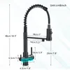 Bathroom Sink Faucets Drinking Water Kitchen Faucet Black Brass Tap With Filter 360° Rotate Mixer Dual Mode 230616