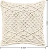 Taie d'oreiller Coussin Couvre 100% Coton Lin Macramé Fil Tissé À La Main Oreiller Couvre Géométrie Bohême Style Taie D'oreiller Décor À La Maison 45 * 45cm 230617