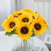 Dried Flowers 1PC Artificial Sunflower Home Garden for Decoration Stamen Wedding Autumn Christmas Fake Living Room Bedroom