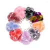 Porte-clés 13 CM Mini couleur givre porte-clés femmes mignon en peluche fourrure pompon porte-clés sur sacs voiture bibelot fête de mariage jouets cadeau