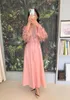 Etnische Kleding Moslim Arabische Dubai Vrouwen Geborduurde Pailletten Losse Jurk Lange Mouwen Islamitische Arabische Eid Mubarak Kaftan Abaya Turkije