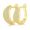 Backs Earrings 0.5ct 4 Rows Moissanite Diamond Clip For Women Silver 925 Jewelry D Color Huggie 18k Gold Plated