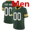 Reggie White Bart Starr Brett Favre Josh Jacobs Jordan Love Jaire Alexander Jayden Reed Romeo Doubs Dontayvion Wicks Christian Watson Rashan Gary Football Jersey