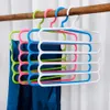 Nya 5 lager byxhängare multifunktionskläder förvaring rack sparar rymdbyxor hänger sovrum garderob