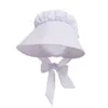 Theme Costume Women Adt Cotton Bonnet Hat Costumes Victorian Sun Pioneer Colonial Pilgrim Prairie Oversized White Black Vintage Maid Dhztp