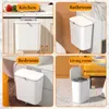 Waste Bins 7 9L Wall Mounted Kitchen Trash Can Large Capacity with Lid Garbage Cans Cabinet Door Hanging Bin Recycle 230617