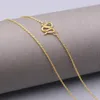 Цепочки из твердого желтого золота 24 карата, ожерелье-цепочка Rolo O, 16 дюймов, длина 0,9 мм, женское D PURE