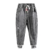 Jeans IENENS Boys Casual Trousers Autumn Denim Pants Kids Children Loose Bottoms Clothing 230616