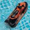 ElectricRC Boats RC Boot Motorboot Schnellboot 24G Fernbedienung Hochgeschwindigkeitsschiff Aufladbares wasserdichtes Schiff Wasserspiel Geschenk für Kinder Jungen 230616