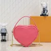 mini bolsa de amor bolsa pop my heart bolsa de ombro designer bolsa de couro macio monogramas bolsa acolchoada corrente de ouro corpo transversal carteira feminina embreagem noite bolsas cosméticas femininas