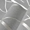Vägg klistermärken tjock grå sammet 3d tapeter för sovrum väggar vardagsrum bakgrund flockade trädgrenar präglade vägg papper hem dekor 230616