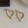 Kolczyki Dangle 2023 Serce mody dla kobiet metalowy projekt Miłość Drop modna złota biżuteria akcesoria Y2K