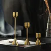 Candle Holders 3 PC/set Metal Gold Plated Wedding Party Vintage Candlestick Home Decor Christmas