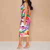 Sexy Summer Low Neck Dress Women's long Sleeve Sleeveless Tank Top Bodycon Mini Club Dress Dresses