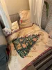 Koc Wesołych Świąt Kolk Zwierzęta Wiewiórka Pine Tree Travel Bilnik do sypialni Sofa Bedspread R230616
