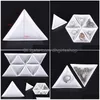 Jewelry Tray 10Pcs Environmental Triangle Plate Packaging Storage Plastic Containers For Beads Display Organizer Holder Drop Delivery Dhp9I