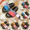 New designer slippers YK Pool Pillow Comfort Mule Slides deep brown white black grey flats sandals womens summer beach slipper luxurys outdoor slide shoes EUR 35-40