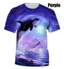 T-shirts pour hommes Mode Ocean Killer Whale Impression 3D T-shirt à manches courtes pour hommes XS-5XL