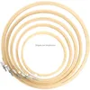 Craft Tools Diy Sewing Tool Round Wooden Embroidery Hoops Set Bamboo Circle Cross Hoop Stitch Accessories Drop Delivery Home Garden Dhqvb