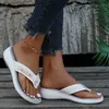 Slippers Women 2023 Summer Wedges Clip Toe Sandals Outdoor Slippers Casual Ladies Beach Shoes Metal Button Flip Flops Slides Footwear T230617