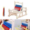 Trä traditionell vävning Toys Loom Machine Craft Education Toy Present Knitting Frame Toys for Kids