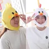 Bérets nouveauté drôle dessin animé poulet Animal en peluche chapeau peluche jouet complet couvre-chef casquette Cosplay1703040220K